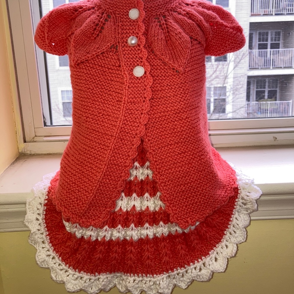 Hand Made Girl Sweater Set 2-3T